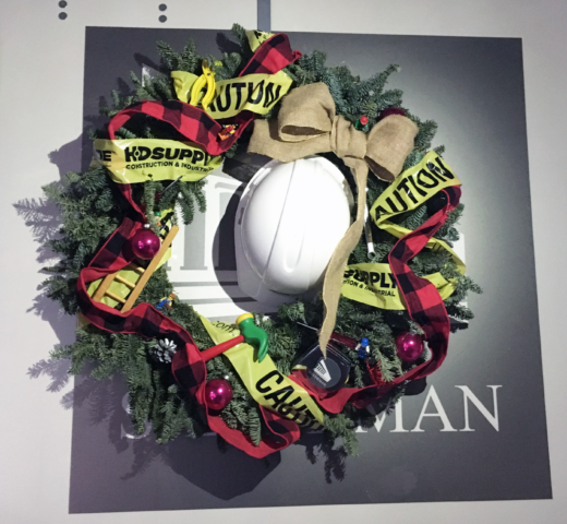 Construction Themed Holiday Wreath